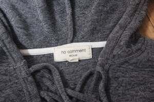 No Comment Gray Long Sleeve Pullover Hoodie Sweater dress